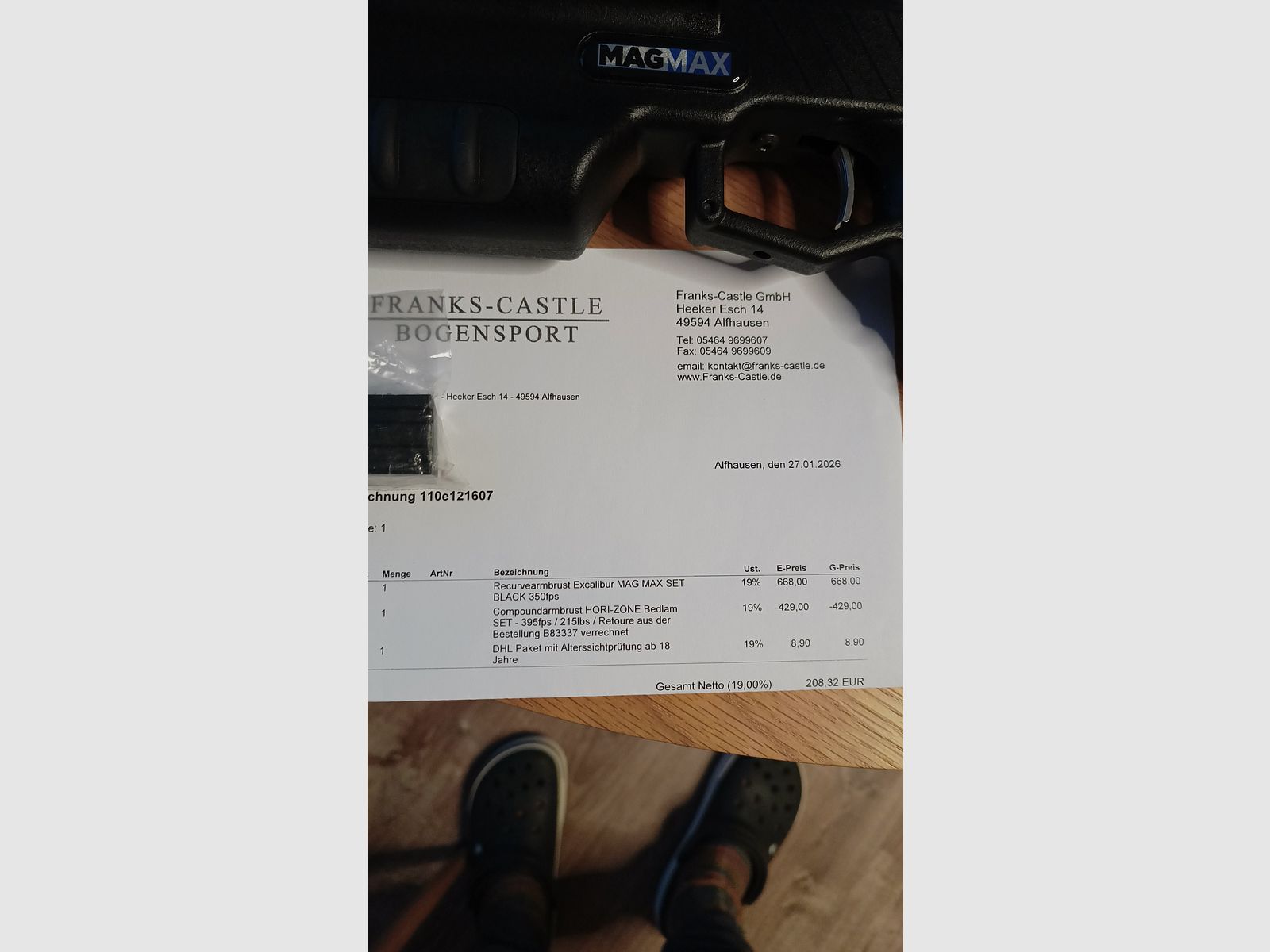 Excalibur Crossbow Mag Max 350, 2 weeks old.