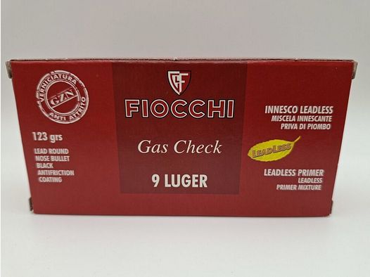 Fiocchi - Italy Classic Line LRN 123grs 9mm Luger