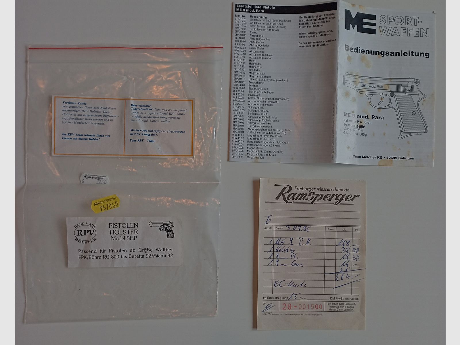 Pistolet d'alarme ME 9 modèle Para