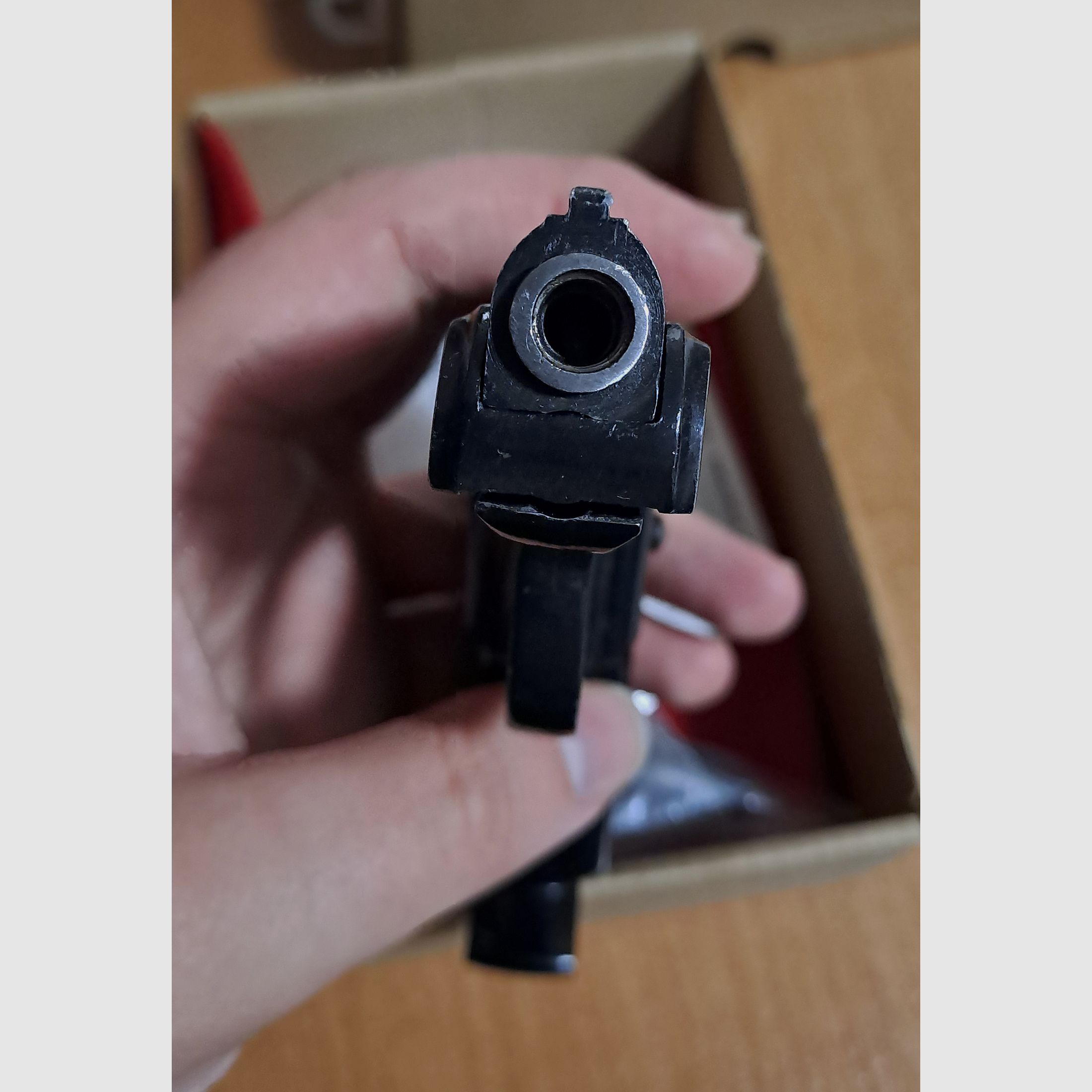 Vecchio protettore per carabina automatica Mod. “G5” nel primo PTB 12/ calibro 8 mm a percussione