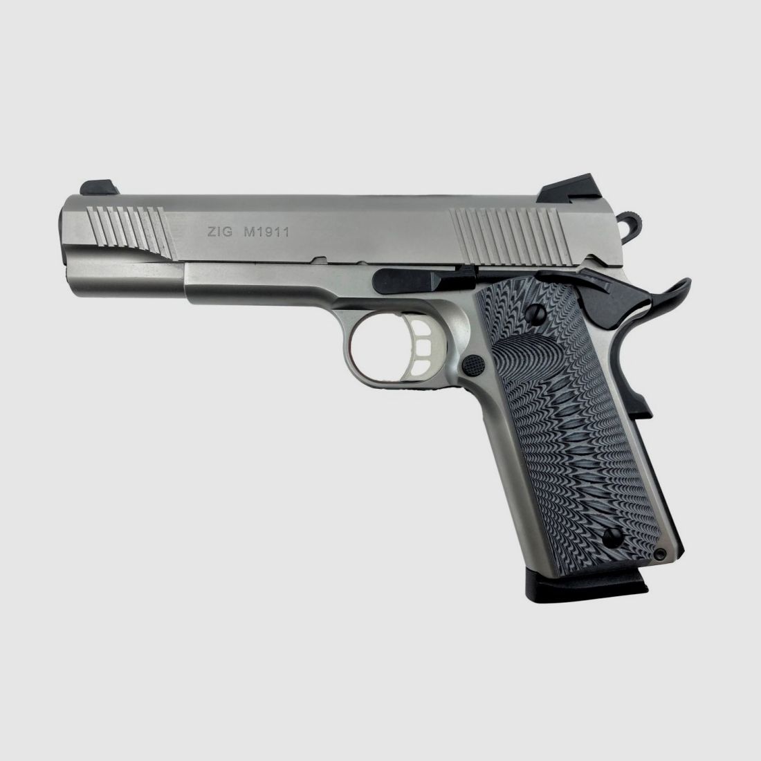 Tisas ZIG M 1911 Pistole Kal. .45ACP, Stainless, 8 Schuss, 5" Lauf ohne Rail