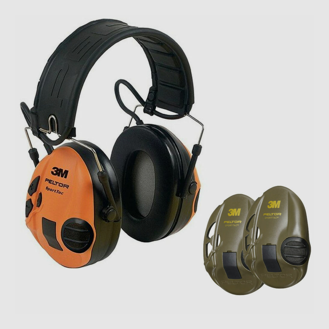 3M Peltor SportTac oliv/orange