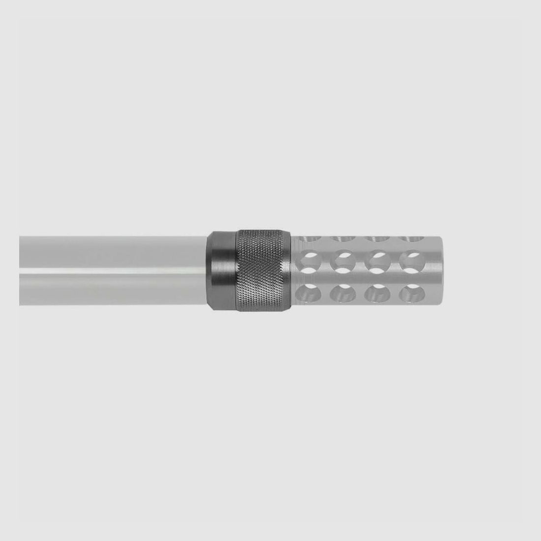 Capuchon de protection fileté court M18x1 strié pour frein de bouche en acier inoxydable avec filetage de bouche, image 2 sur 7