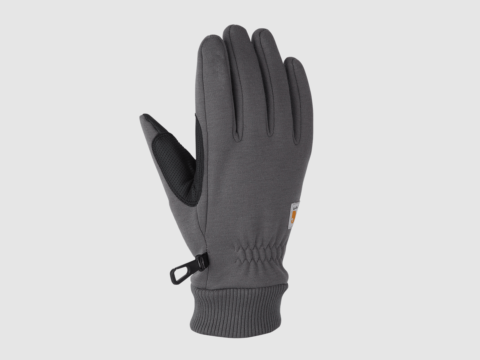 Guanti Carhartt Wind Fighter™ foderati in pile termico con polsino in maglia sensibile al tatto per uomo Carbon Heather XL