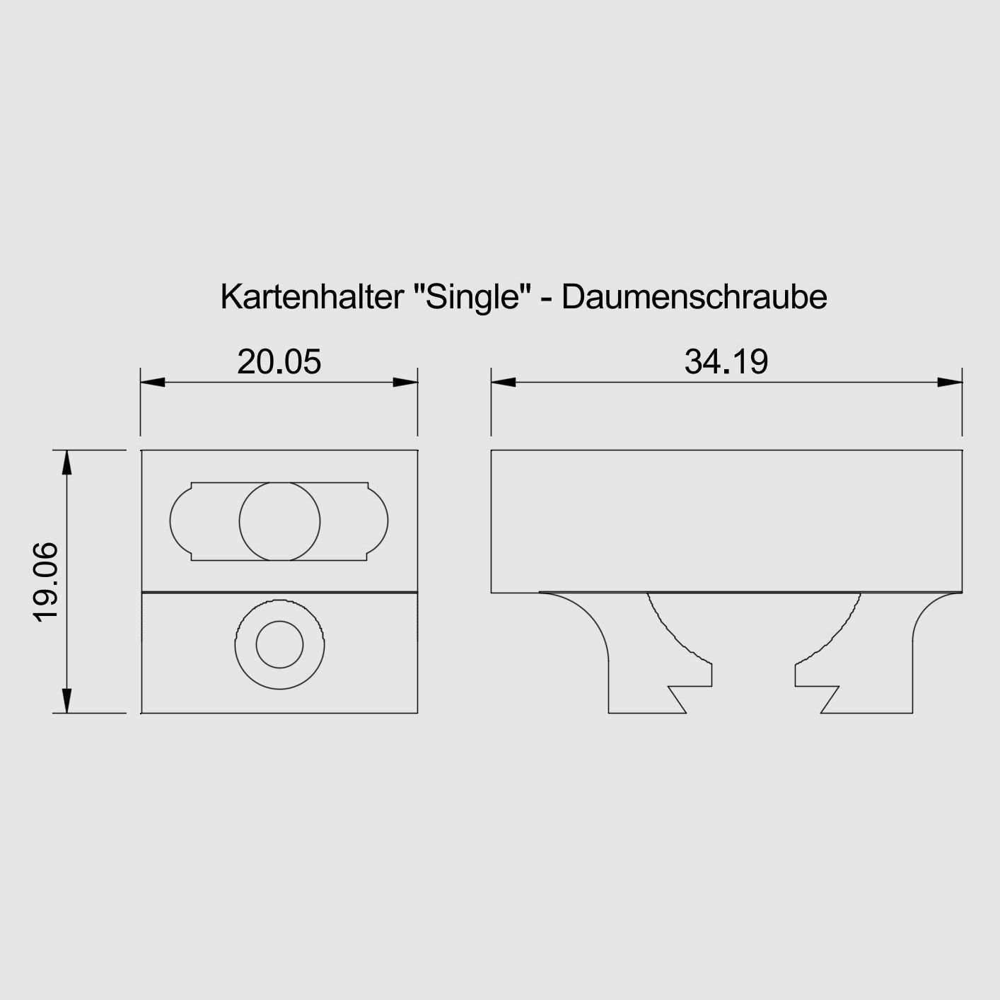 AEA HP Max MK2 - Kartenhalter / Begrenzungskartenhalter V2.0 - Daumenschraube