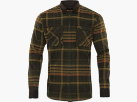 Härkila Pajala Camisa L/S - Verde / Marrón