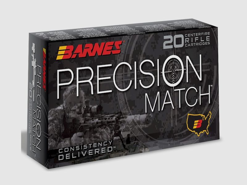 Barnes PRECISION MATCH .300 AAC Blackout 125GR OTM Boat Tail 20 Patronen