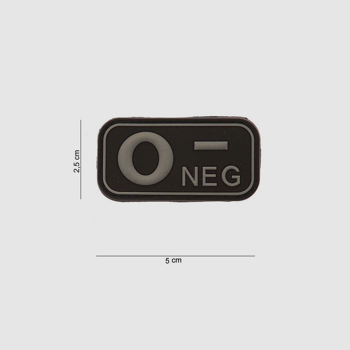 PATCH – TOPPA 3D AUS PVC GRUPPO SANGUIGNO 0- negativ schwarz