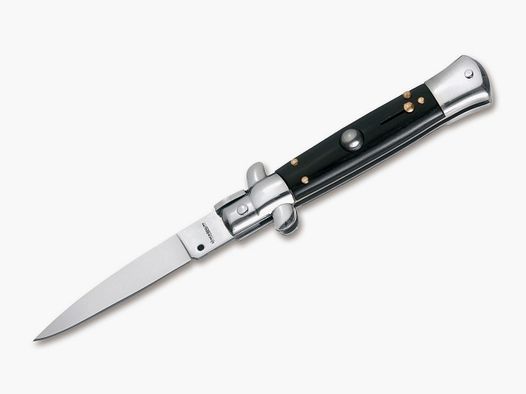 Cuchillo de muelle Aguja Siciliana Madera Oscura clásico Stiletto