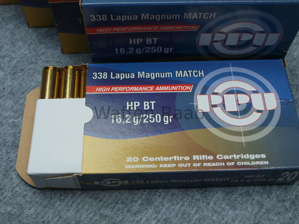 PPU 338 Lapua Magnum Match	 PPU 338 Lapua Magnum Match  HP BT 250grs.