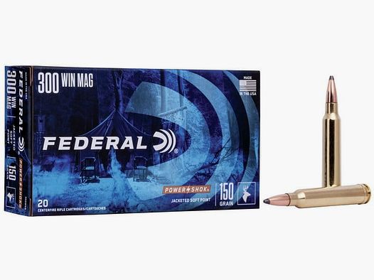 Federal Power-Shok Teilmantel Kal. 300 Win Mag. 150 grs. 20 Stück