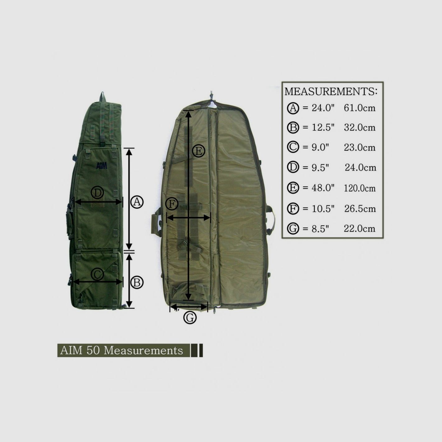 AIM 55 TACTICAL DRAG BAG GRÜN, Bild 4 von 12