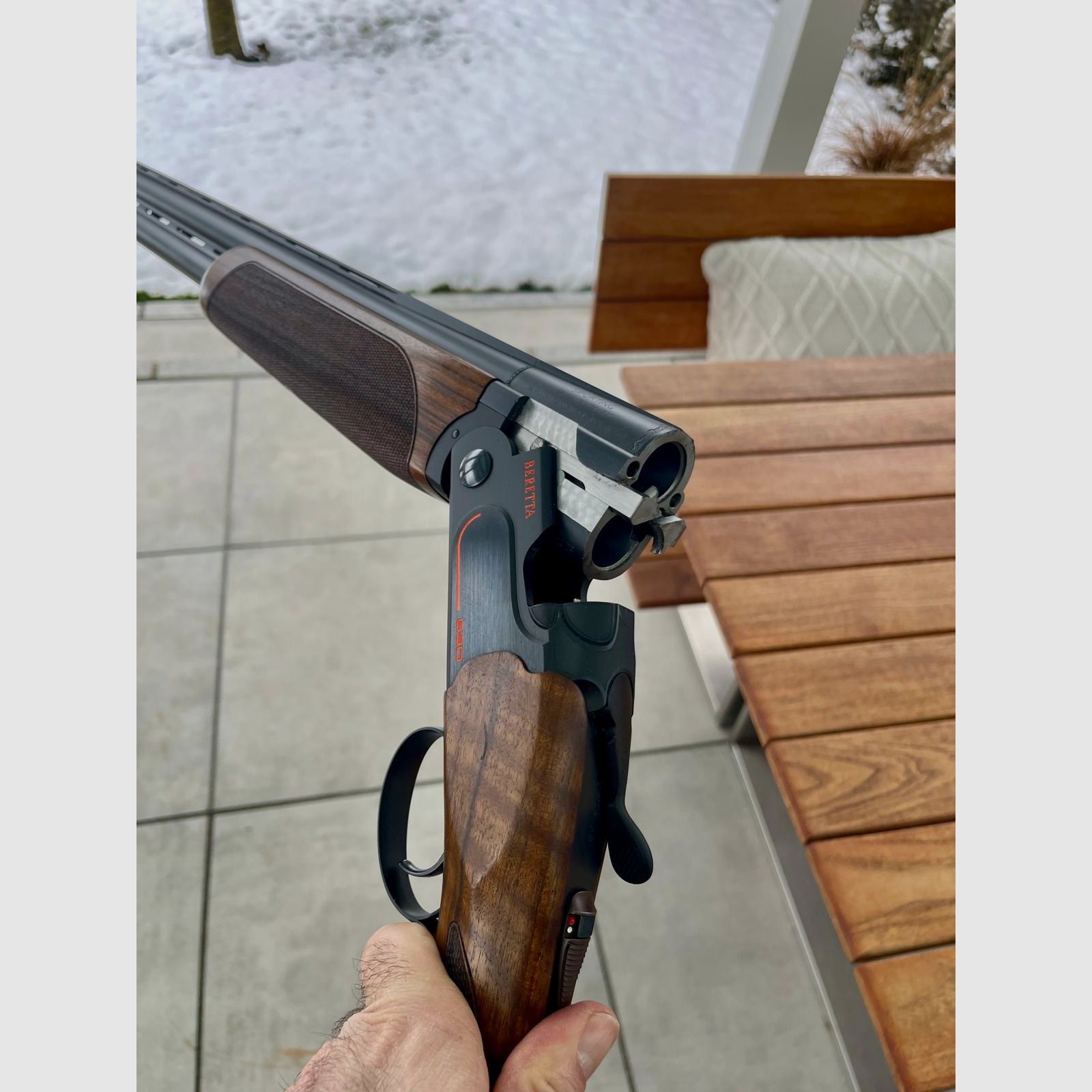 Beretta BDF 690 Competition Black Trap AS 12/70 LL:76cm Bockdoppelflinte Flinte