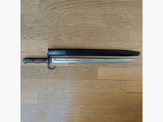Rarissime baïonnette britannique 1907 quillon fourreau 1er type – Chapman – Royal Inniskilling – Bayonet 1907 quillon JAC MkI