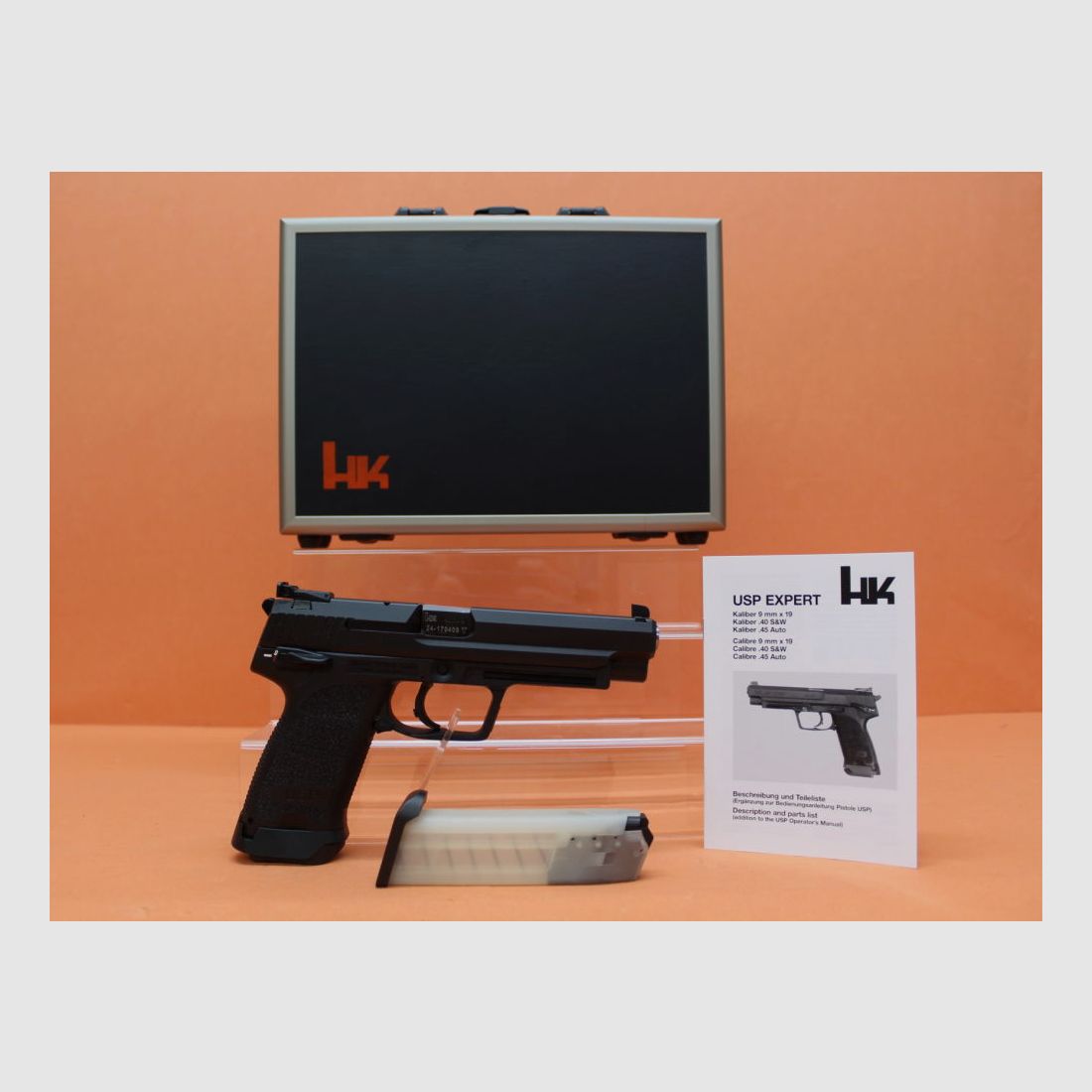 Heckler&Koch Ha.Pistolet 9mmLuger Heckler&Koch/H&K HK USP EXPERT 132mm lufa/ mikrometrowy celownik (9mmPara/9x19), zdjęcie 2 z 3