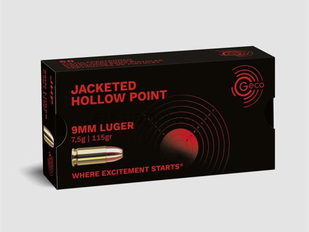 Geco GECO 9mm Para hollow point 7.5g.