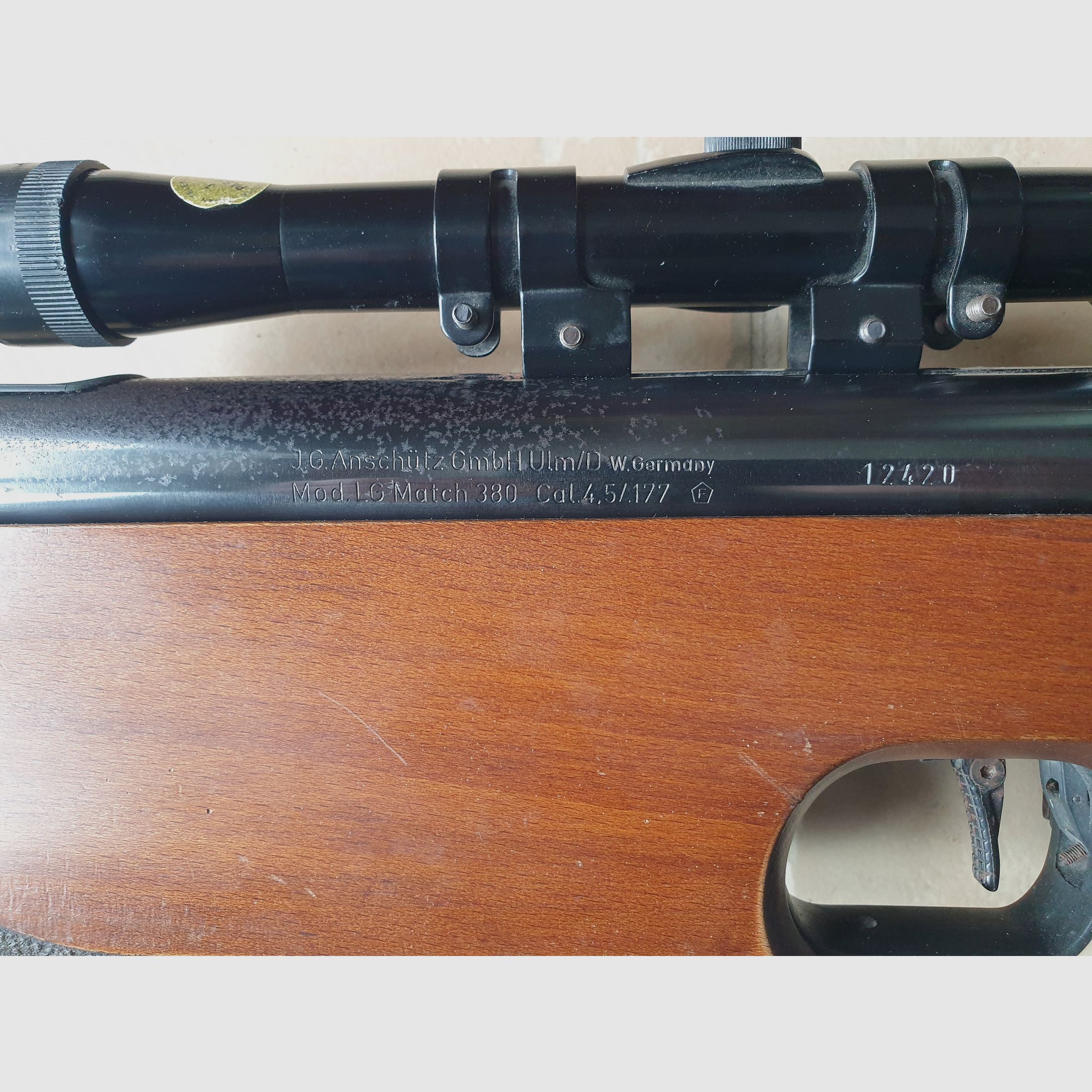 ⚠️ Achtung Sammler Matchluftgewehr (Seitenspanner) Anschütz Mod. LG Match 380  Kaliber 4,5mm / .177