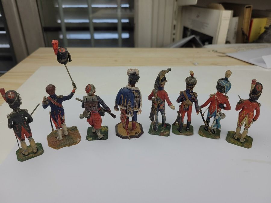 Set van 8 loden figuren – Officieren van de Garde, Grenadier, Turco, Draak, Jager … Zeer hoge kwaliteit, afbeelding 5 van 7