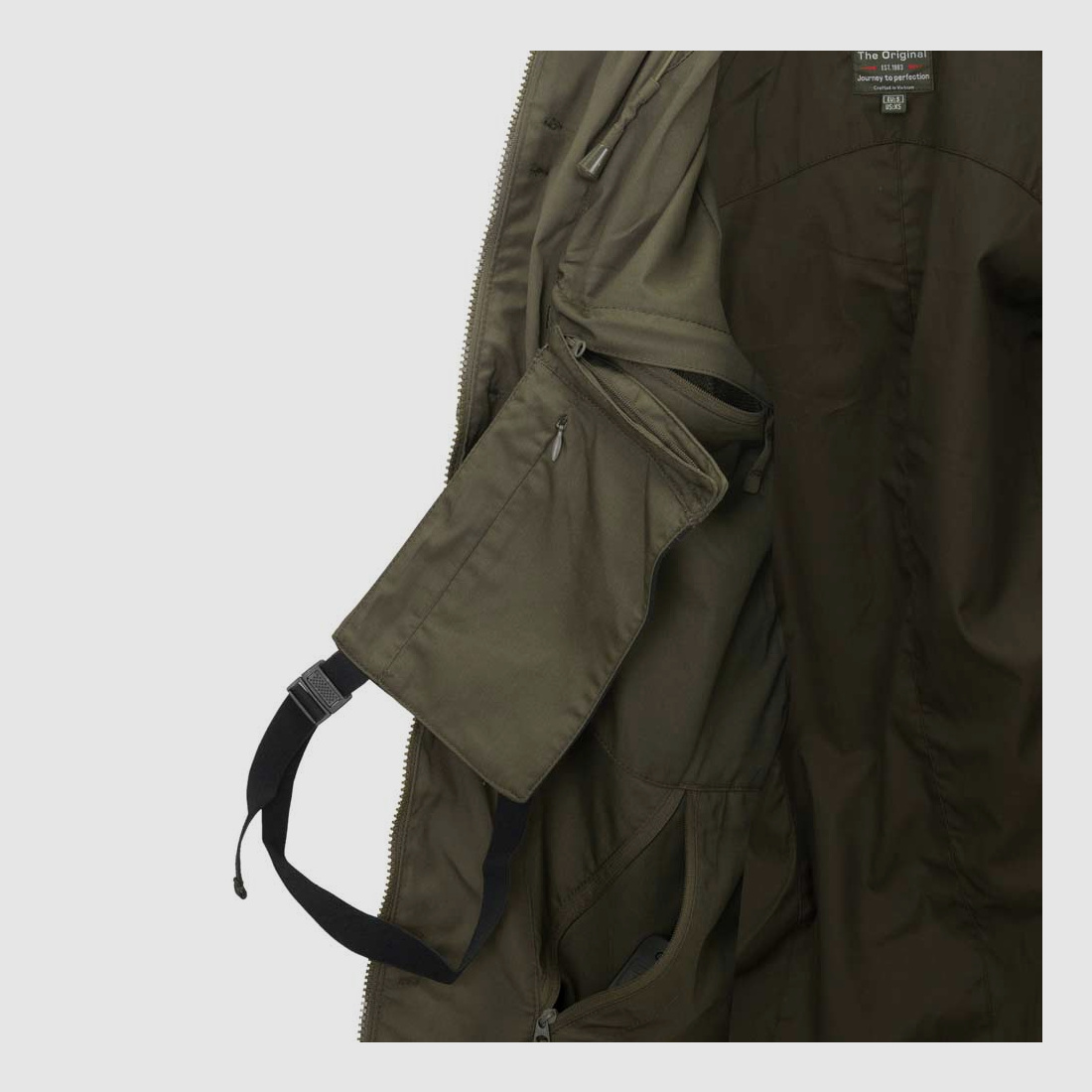 HELIKON-TEX M65 COVERT JACKE TAIGA GREEN - SCHWARZ