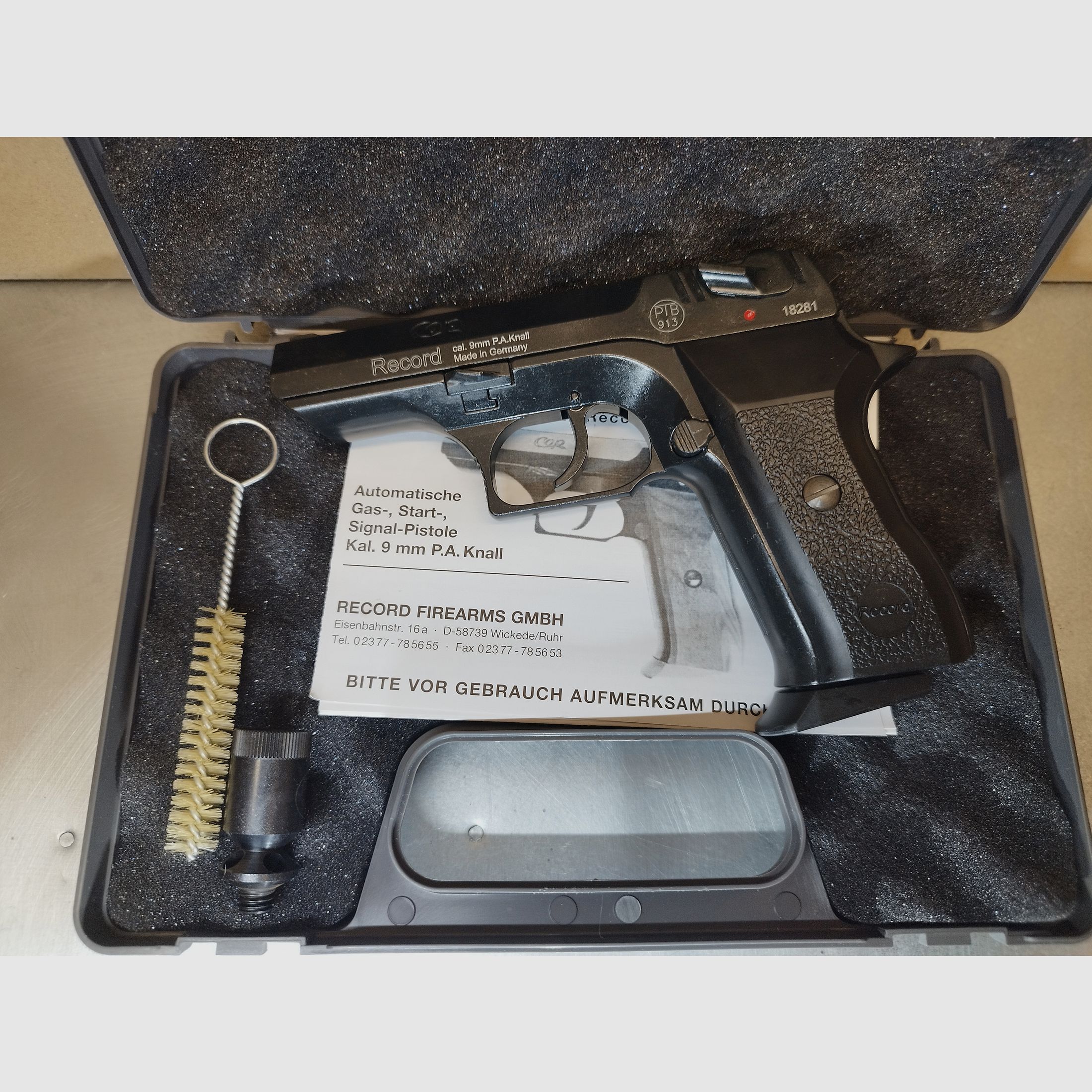 Rekord COP pistolet alarmowy 9 mm P.A.K w kolorze czarnym. Jak nowy - nowy!!