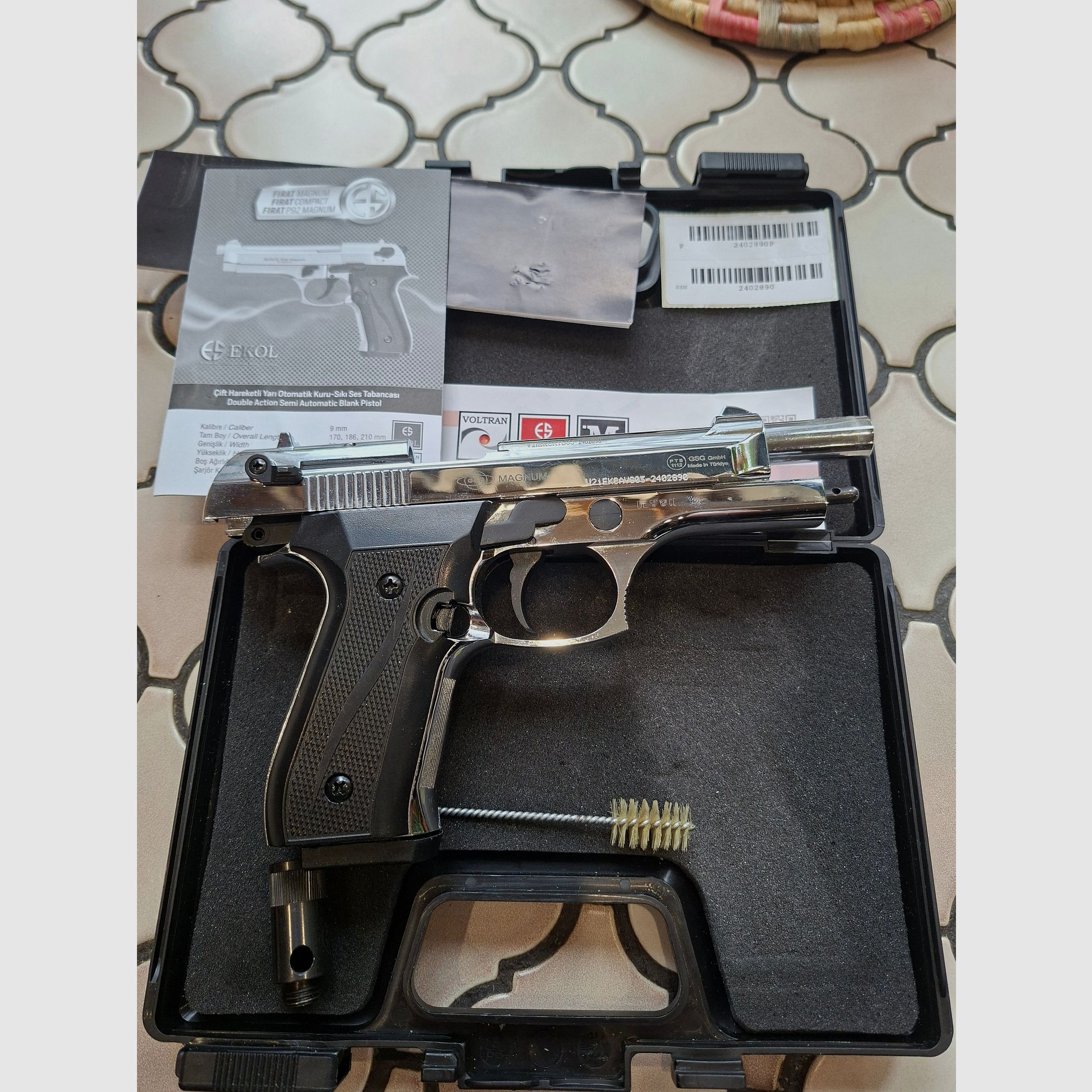 EKOL Firat Magnum Chrom 9mm P.A.K. - Gaz Signal NEU !, image 3 sur 3