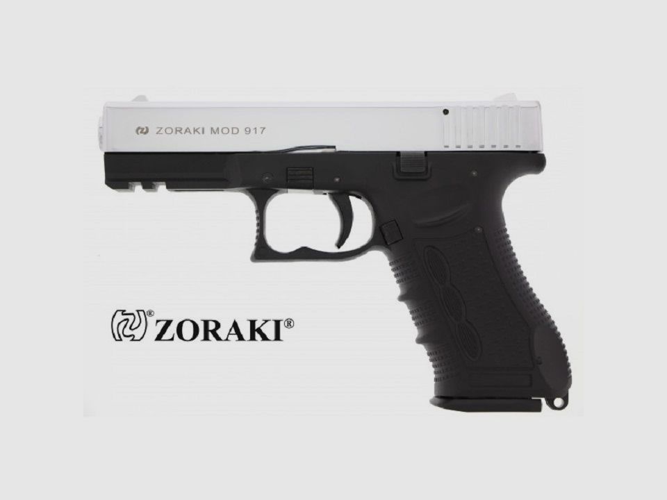 Buchner Zoraki 917 Chrome 9mm PAK Gas & Signal Weapons