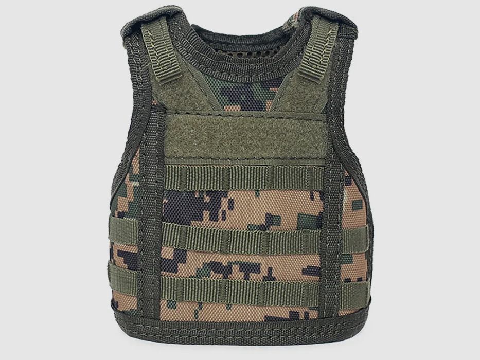 Mini protective vest for beer bottle / wine bottle / thermos bottle - Digital Woodland