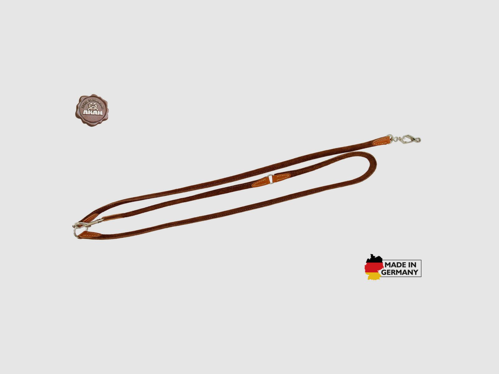 AKAH Umhängeleine aus Yak-Leder Velours