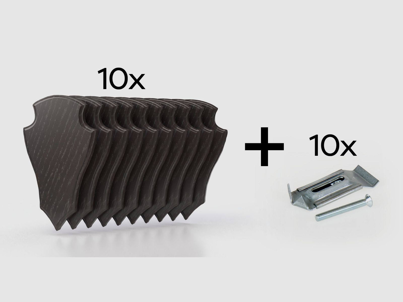 10x Tablica Sarny Dąb 2 22x13 ciemny