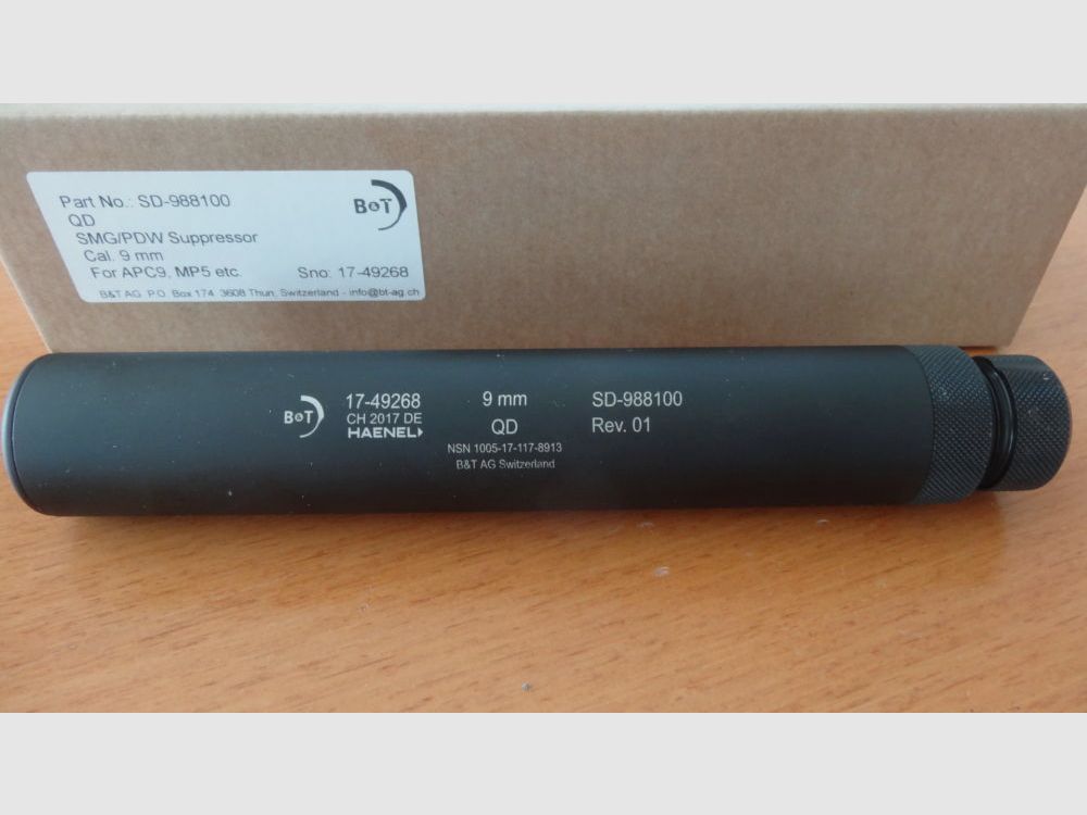 Brügger+Thomet B&T-QD silenciador, cal. 9 x 19 mm