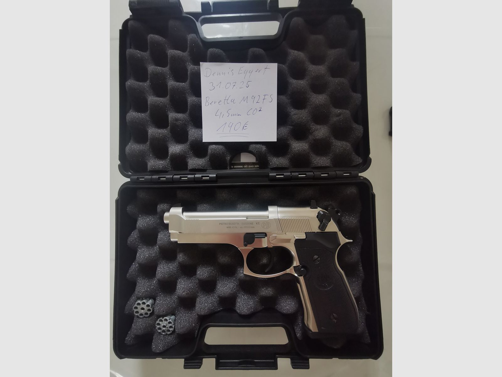 Beretta M92 FS Nickel 4,5mm CO2