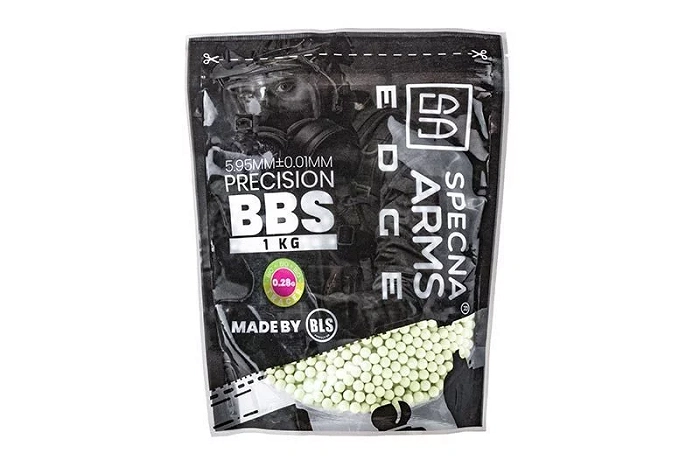 6 mm Specna Arms EDGE Tracer BIO airsoft BBs 0.28 g – 1 kg – green, image 3 of 4