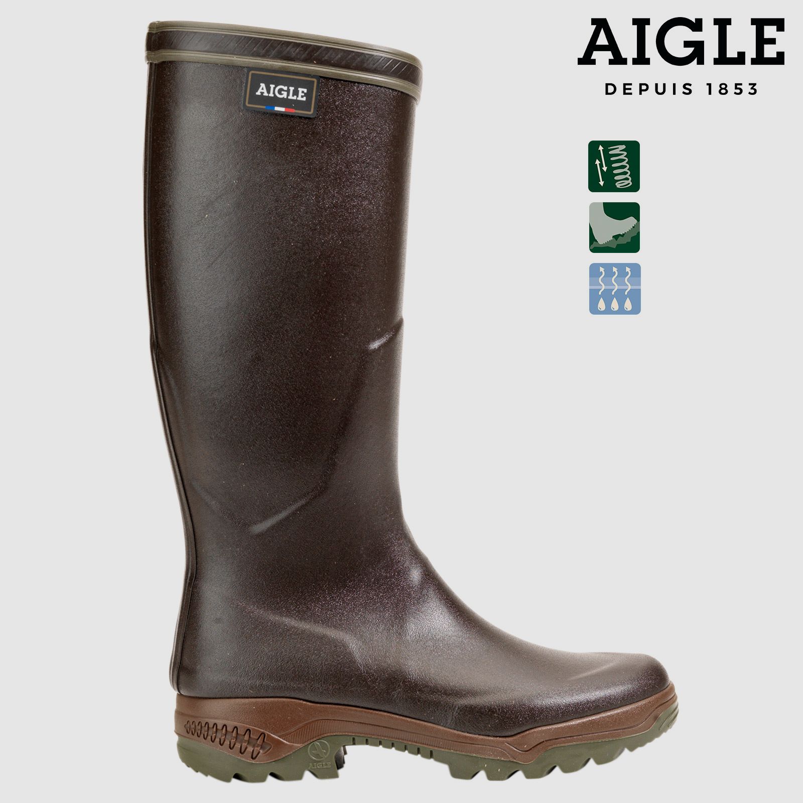 AIGLE PARCOURS 2 Jersey braun