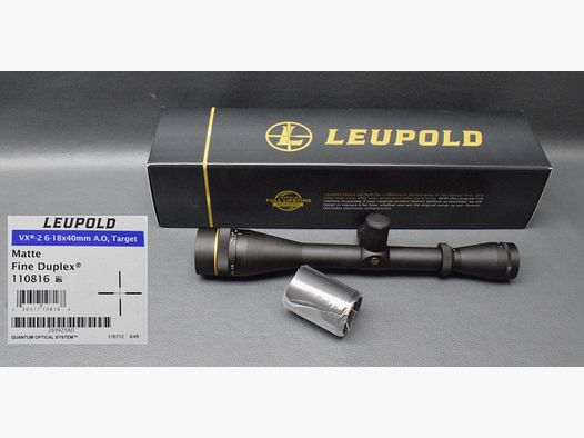 Zielfernrohr Leupold VX 6-18x40 A.O Target Abs. Fine Duplex, Matt, Neuware aus Geschäftsauflösung