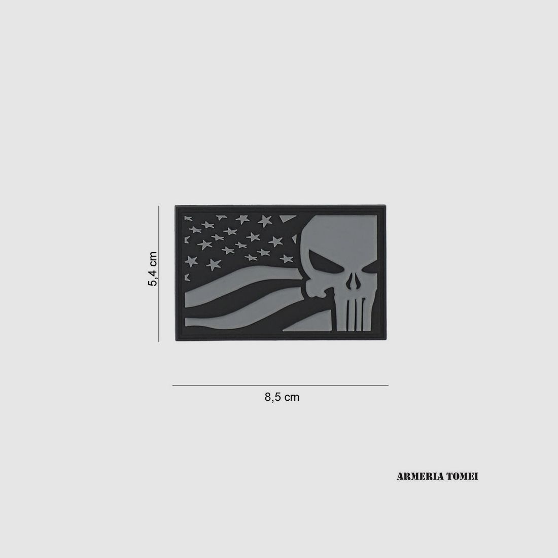 PATCH – 3D PVC PUNISHER USA FLAG GRAY #8083