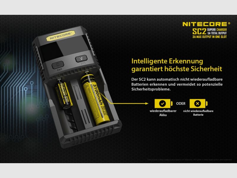 Nitecore SC2 3A Schnelllader