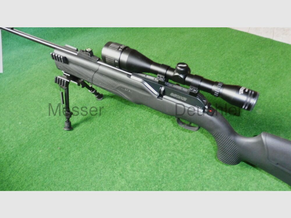 Umarex CO2 air rifle mounted with ZFR 6x42 silencer bipod 850 m2 kit