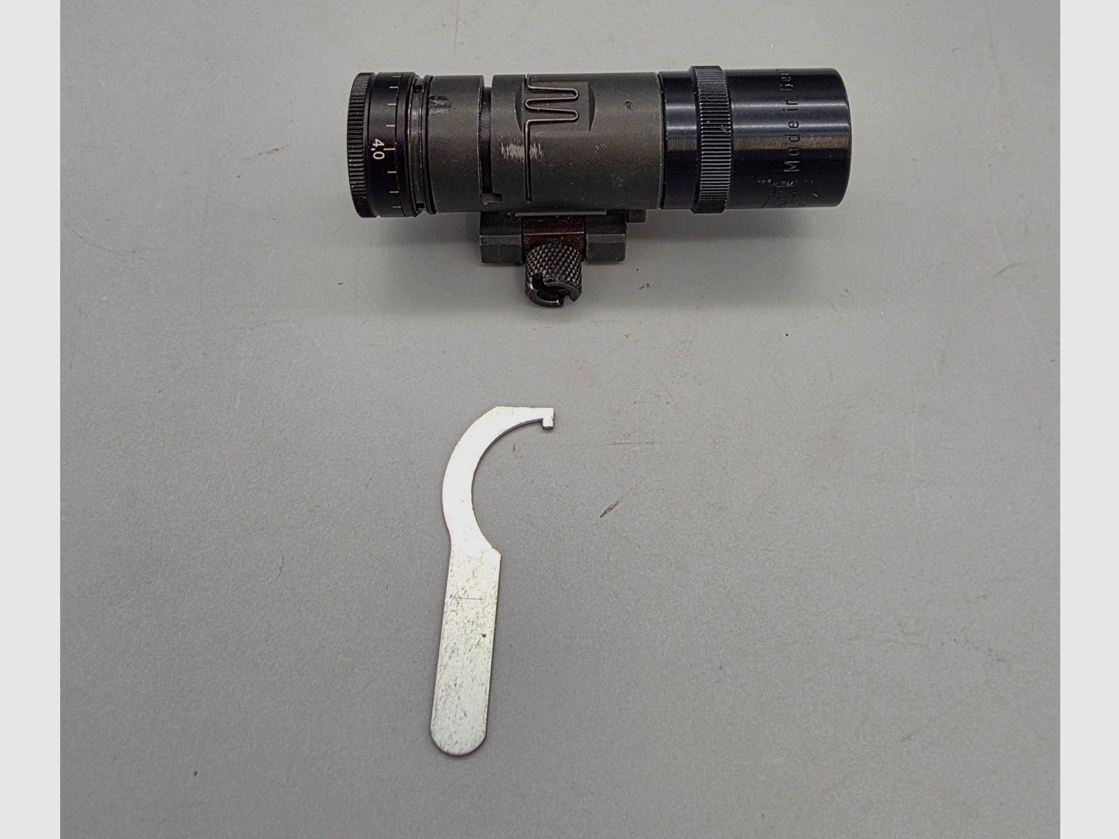 Tunneled front sight Anschütz with adjustable front sight ring with adapter