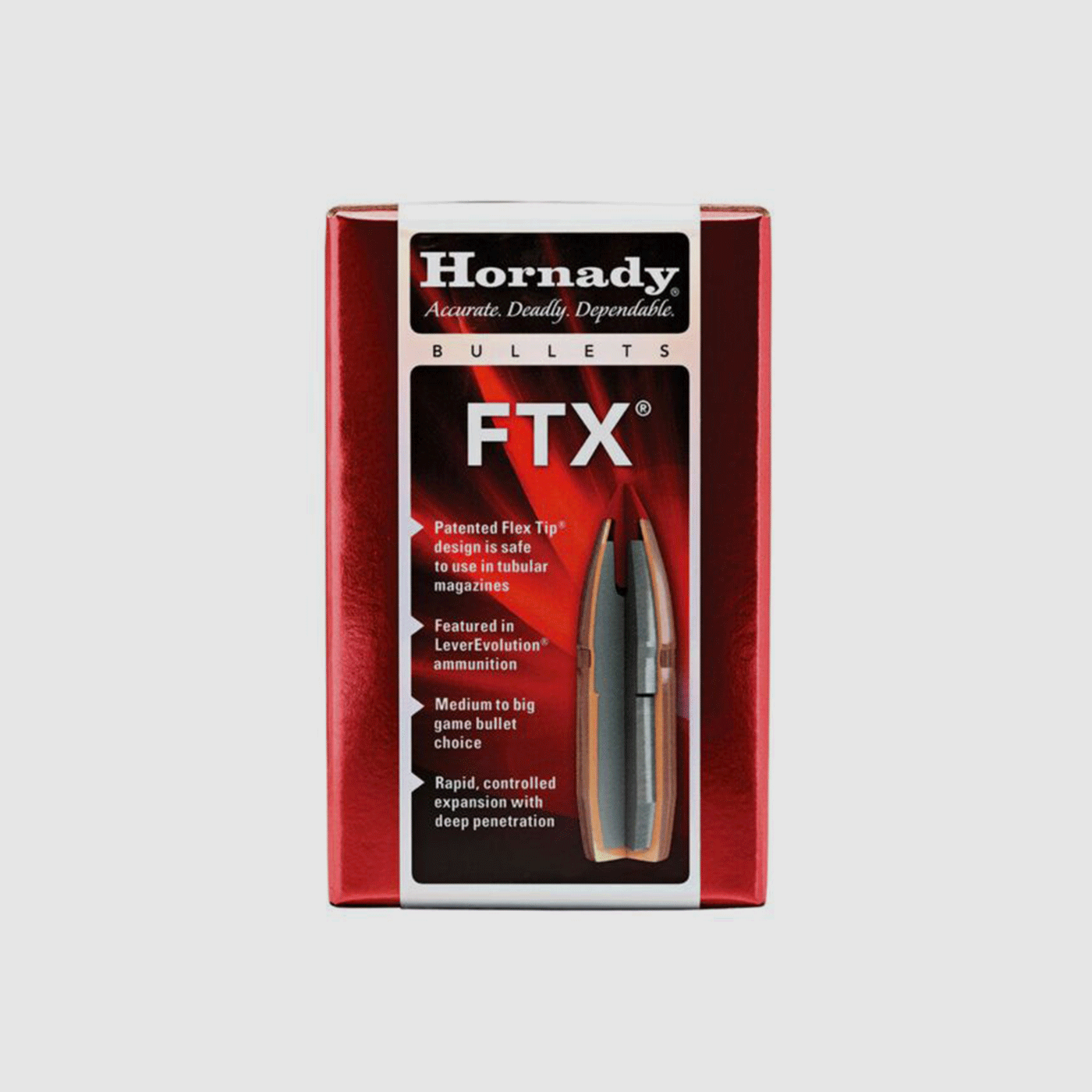 WIEDERLADUNGSGESCHOSSE – HORNADY – 30 Kal .308 160 gr FTX® (30-30 Win) (100 Stk)