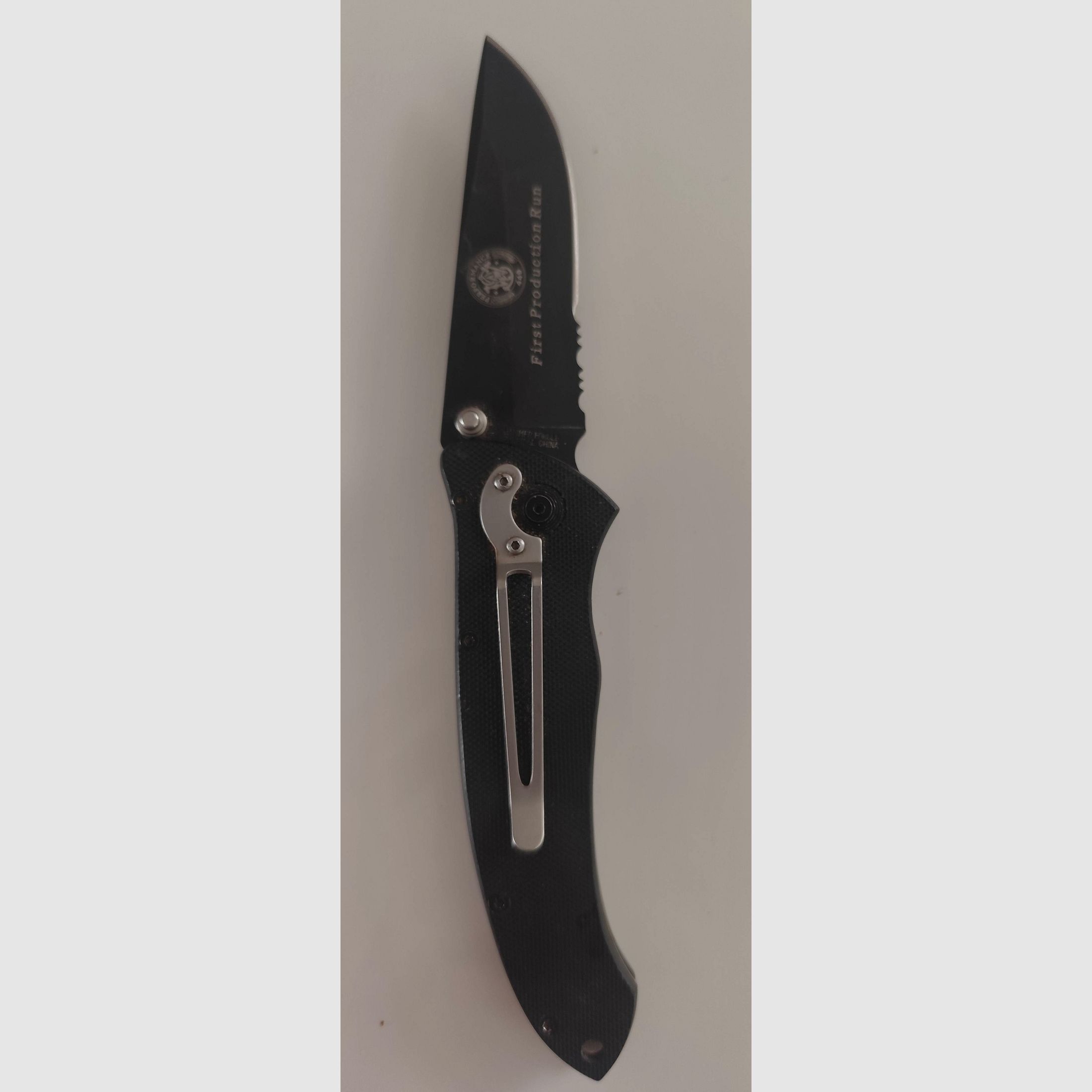❗Smith and Wesson Einhandmesser Extreme Ops, Stahl 440 C, G-10 Schalen, Gürtelclip