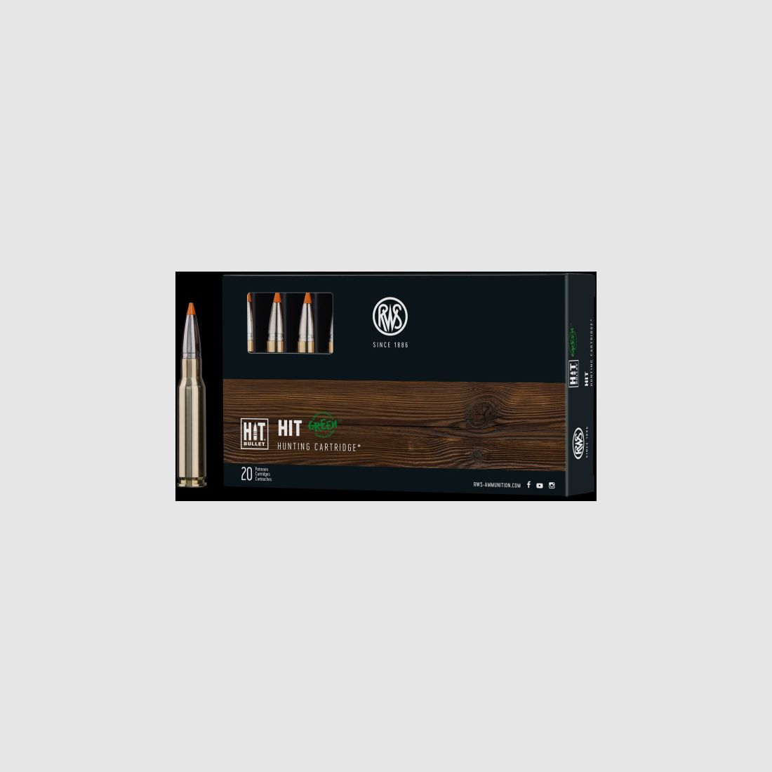 RWS .308Win 165grs HIT 20STK Munition bleifrei