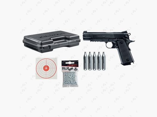 Pacchetto pistola CO2 COLT M45 CQBP Calibro 4,50 mm BB’s
