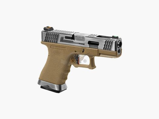 WE Custom 19 Metal Version Dual Tone Desert GBB -F-
