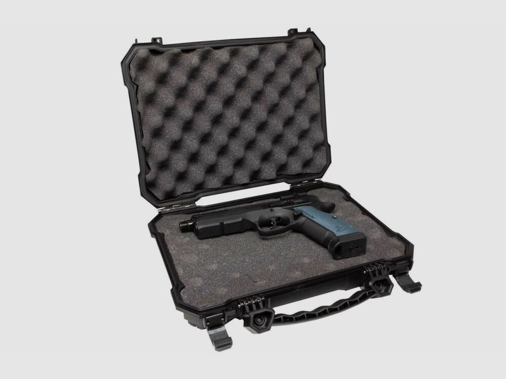 Maletín para pistolas ASG Tactical Negro, bucles para candado, impermeable, IPX-7