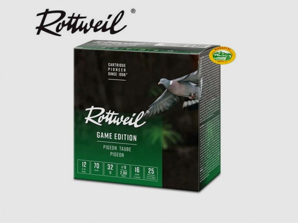 ROTTWEIL Patronen Game Edition Taube 32 Kal.12 gr.32 pb.6 spezielle Taube