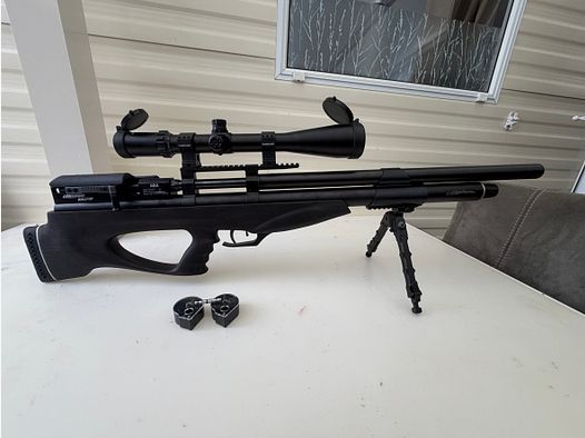 AEA Challenger Cal. 50 F-luchtgeweer met richtkijker Optiek 10-40x56 en tactical bipod