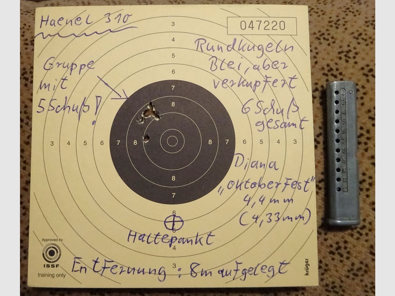 Fucile ad aria DDR Haenel 310, revisionato + manutenzione.
