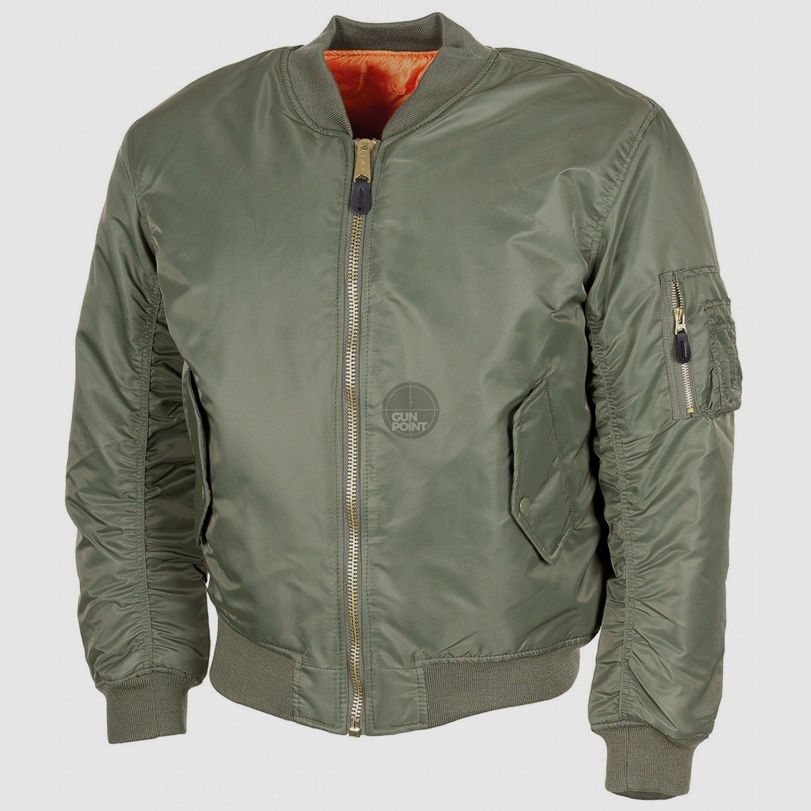 US pilot jacket MA1, olive - Size: M