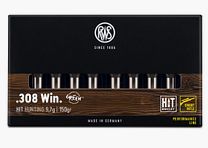 RWS 2406615 cartridges .308 Win. HIT Short Rifle 9.7g 150grs. Lead-free