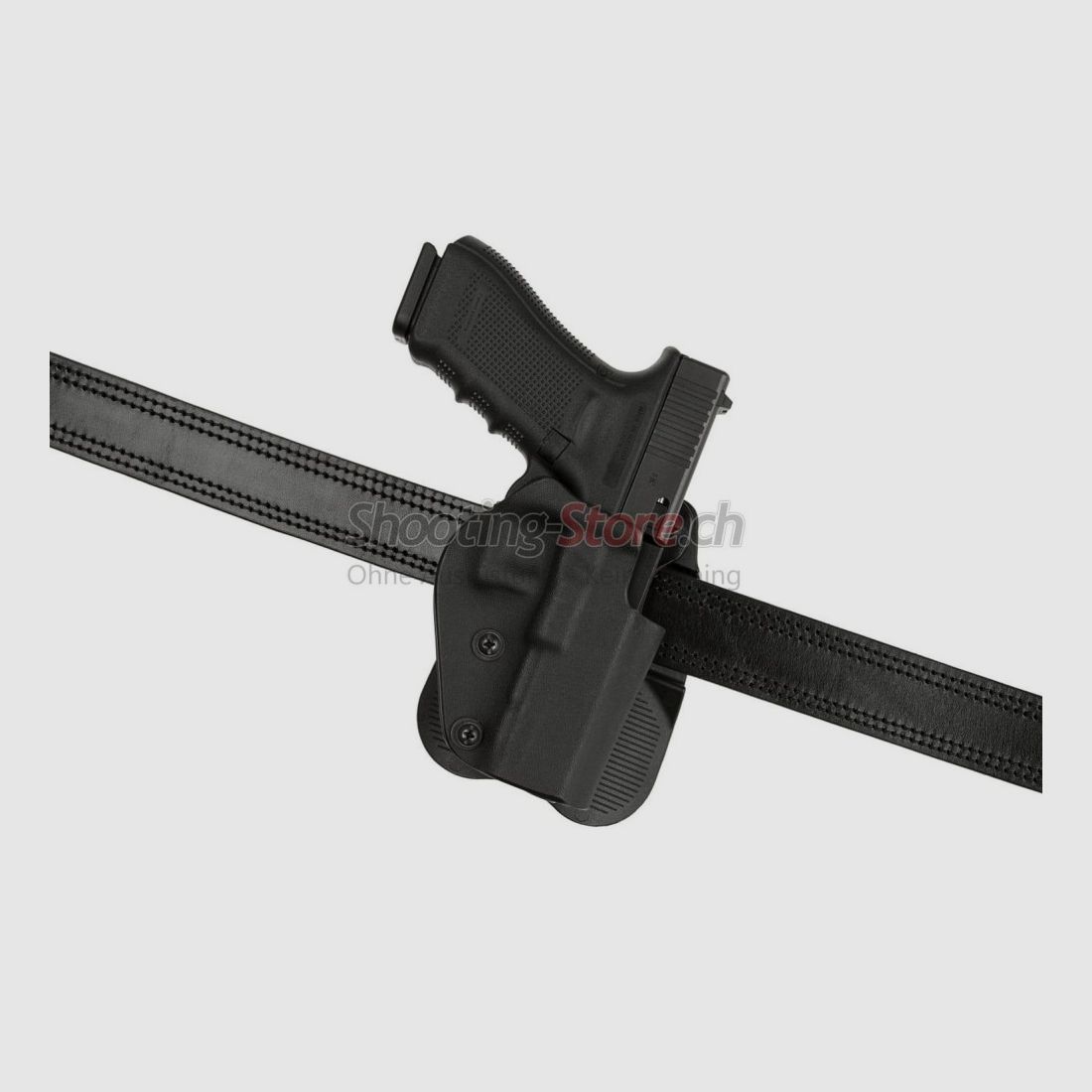 Frontline Open Top Kydex Holster per Glock 17 Paddle Nero